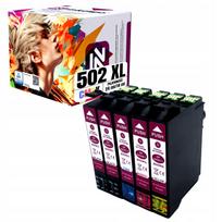 Rašalo kasetės 5 vnt. Epson 502 XL, tinka Expression XP-5150, XP-5155, XP-5100, WF-2800 spausdintuvams
