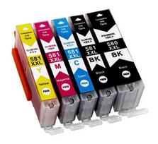 Rašalo kasetės Canon PGI-580XXL/CLI-581, CMYK, 5 vnt. rinkinys