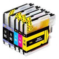Rašalo kasetės Brother LC-985 XL, 5 vnt., DCP-J125/J315W/J140W/J515W spausdintuvams