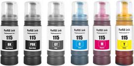 Rašalo kasetės Epson 115 PREMIUM, 6 vnt. (BK, PB, GY, C, M, Y), tinka Epson L8180, L8160