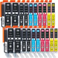 Rašalo kasetės Canon Pixma IP7250, MG5650, MG5550, PGI-550, CLI-551 spausdintuvams, 20 vnt., XL