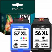 Rašalo kasetės HP 56 juoda + 57 spalvota XL rinkinys (C6656AE + C6657AE)
