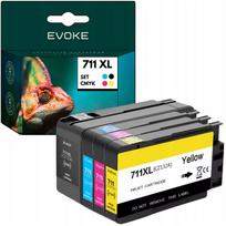 Rašalo kasetės HP 711XL, juoda ir spalvotos, rinkinys