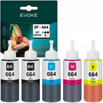 Rašalo rinkinys Epson 664, T664: 2 juodi, 3 spalvoti