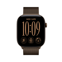 Apple Watch Series 12 GPS+LTE išmanusis laikrodis 46, Metal Bronze, Milanese Loop | M/L Metal Bronze (Dark Bronze)