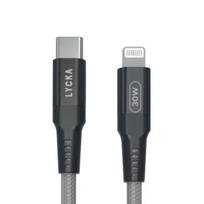 Laidas adapteris Lycka P Cord i30 USB Type-C to Lightning – 30W PD 1.5m.