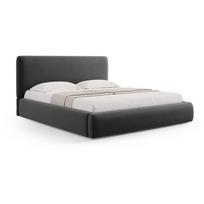 Dvigulė lova tamsiai pilkos spalvos audiniu dengta su sandėliavimo vieta su lovos grotelėmis 140x200 cm Colonel – Cosmopolitan Design