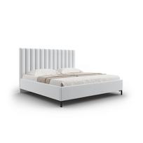 Dvigulė lova šviesiai pilkos spalvos audiniu dengta su sandėliavimo vieta su lovos grotelėmis 180x200 cm Casey – Mazzini Beds