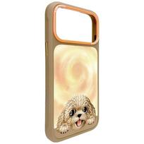 NIMMY case BIG EYED LYING TEDDY POODLE compatible with MagSafe for IPHONE 18 Pro Max/17 Pro Max brown