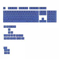GLORIOUS GPBT Basics Keycaps, ANSI Layout (US), PBT, Dye-Sub - Mana Blue