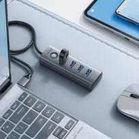 Orico Hub PDD4U-U3 USB-A Grey
