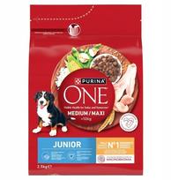 Purina ONE MED/MAX Junior Chicken  AND amp; Rice 2.5kg