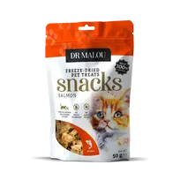 DR Malou Treats for cats - , Meat treats for cats, cubes, 100% freeze-dried salmon meat, 50g
