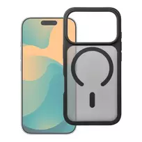 Forcell Case for iPhone 12 Pro Max F-Protect Smoke Hybrid Premium Lite compatible with MagSafe black