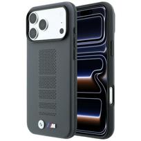 BMW M Blue Perfo Metal Logo MagSafe Case for iPhone 18 Pro Max / 17 Pro Max grey
