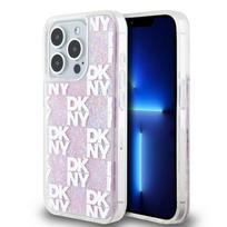 DKNY Liquid Glitter Multilogo iPhone 15 Pro Case - Pink