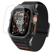 Spigen Lite Fit Pro Strap + Tempered Glass Screen Protector for Apple Watch Ultra 49mm - Black