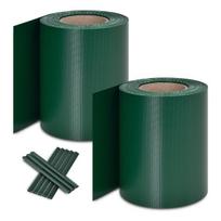 Privatumo tvoros juostų rinkinys, 2 vnt., 35x0,19 m, žalia PVC
