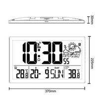 "GreenBlue GB218" itin didelis LCD sieninis laikrodis su orų stoties temperatūros ir datos ekranu