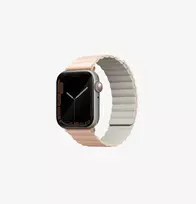 UNIQ Revix Reversible Magnetic Strap for Apple Watch Series 1/2/3/4/5/6/7/8/9/SE/SE2/SE3/Ultra/Ultra 2/Ultra 3 42/44/45/49mm, Pink-Beige