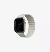 UNIQ Revix Reversible Magnetic Watch Strap, skirta Apple Watch Series 1/2/3/4/5/6/7/8/9/SE/SE2/SE3 38/40/41mm – Sage Green/Beige