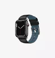 UNIQ Linus Apple Watch Strap Series 1/2/3/4/5/6/7/8/9/SE/SE2/SE3 38/40/41mm Airosoft Silicone Midnight Black