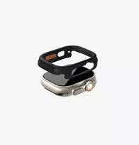 UNIQ Valencia Protective Case for Apple Watch Ultra / Ultra 2 / Ultra 3 49mm, Midnight Black