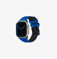 UNIQ Linus Apple Watch Series 1/2/3/4/5/6/7/8/9/SE/SE2/SE3/Ultra/Ultra 2/Ultra 3 42/44/45/49mm Airosoft Silicone Sport Band Racing Blue