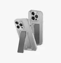 UNIQ Heldro Mount with Stand Case for iPhone 15 Pro Max 6.7 inch Lucent Clear