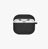 UNIQ Nexo Dėklas AirPods 4 su Ausų Kabliukais Silikoninis Juodas