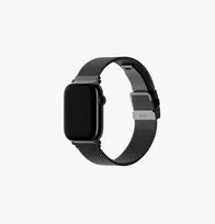 UNIQ Dante Pro nerūdijančio plieno Milano tinklelio apyrankė, skirta Apple Watch 40/41/42 mm – Graphite Black