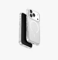 UNIQ LifePro Xtreme MagClick įkrovimo dėklas iPhone 17 Pro, permatomas/glitter