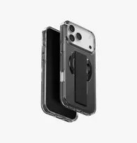 UNIQ Heldro Air MagClick Dėklas su Įkrovimu, Skirtas iPhone 17 Pro Max, Juodas