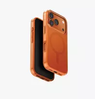 UNIQ Clario dėklas, skirtas iPhone 17 Pro, Magclick įkrovimas, oranžinis