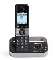 Alcatel F890 Voice DECT belaidis telefonas su atsakikliu, juodas/sidabrinis