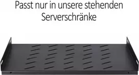 DSIT DS-FH60 1U fiksuota konsolinė lentyna 600 mm gylio serverių stelažams, juoda