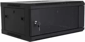 DSIT DS6404 4U sieninis serverio spintos kabinetas su stiklo durimis, 600x450x280 mm, juodas