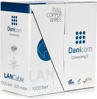 DSIT DANICOM CAT6 UTP 305 m PVC (Fca) vientiso vario tinklo kabelis