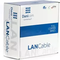DSIT DANICOM CAT5e FTP 100m lauko kabelis, vientisa varinė gysla, PE juoda, Gigabit