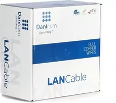 DSIT Danicom CAT7 S/FTP tinklo kabelis 100m, vientisa gysla, LSZH Dca, oranžinis
