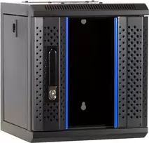 DSIT 6U 10 colių sieninis serverių kabinetas su stiklo durimis, 312x310x352 mm, juodas (DS10-3306)