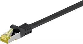 DSIT DC-70-100 Cat.7 S/FTP PiMF RJ45 tinklo laidas, 10 m, juodas, 10Gbps, 600 MHz