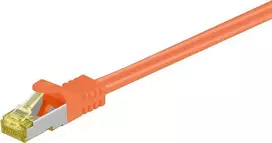 Tinklo kabelis DSIT DC-76-100 Cat.7 S/FTP PiMF RJ45, 10 m, oranžinis