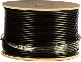 DSIT CAT7 S/FTP 305 m lauko instaliacinis kabelis, vientisas laidininkas, PE apvalkalas, Fca, dvigubas ekranavimas, 10Gbit/s, juodas