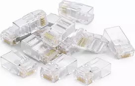 DSIT DANICOM UTP RJ45 CAT6 prakišamasis tinklo kištukas lanksčiems kabeliams - 10 vnt. (DC-RJ45-UTP6-PT-10PCE)