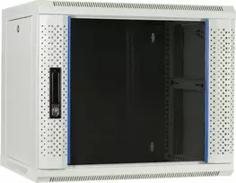 DSIT 9U sieninis serverių spintos su stiklo durimis, balta, 600x450x500 mm