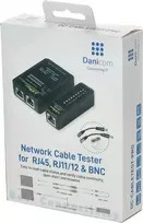 DSIT DC-CABLETEST-PRO tinklo kabelių testeris U/UTP, F/UTP ir SF/UTP, Cat5/Cat6, RJ45, LED laidų schema, ekrano tęstinumas, iki 300 m