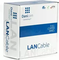 DSIT DANICOM CAT5e UTP lauko kabelis 305m, vientisas laidininkas, PE Fca, juodas, 100% varis