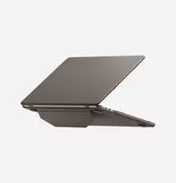 UNIQ Lyden Versa kietas folio dėklas, skirtas MacBook Air 13 inch (M2 2022 / M3 2024 / M4 2025 / M5 2026), pilkas
