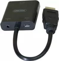 Exertis Connect 051248 VGA į HDMI adapterio kabelis, 0,15 m, juodas